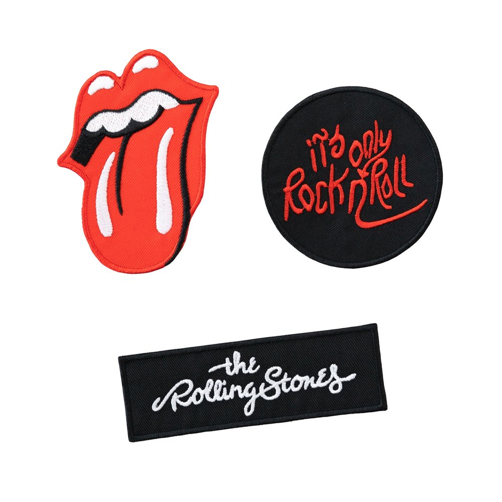 Grupo Erik The Rolling Stones - Set Of 3 Ensemble de patchs de vêtements - Multicolore